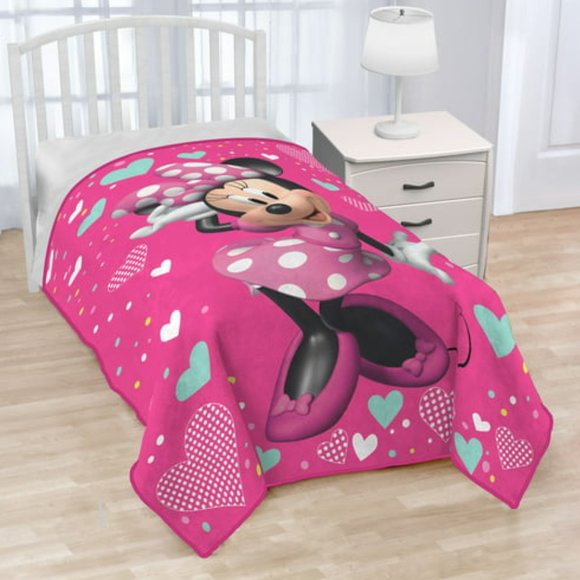 'MINNIE MOUSE' PLUSH THROW BLANKET "DISNEY" - Picture 12 of 16